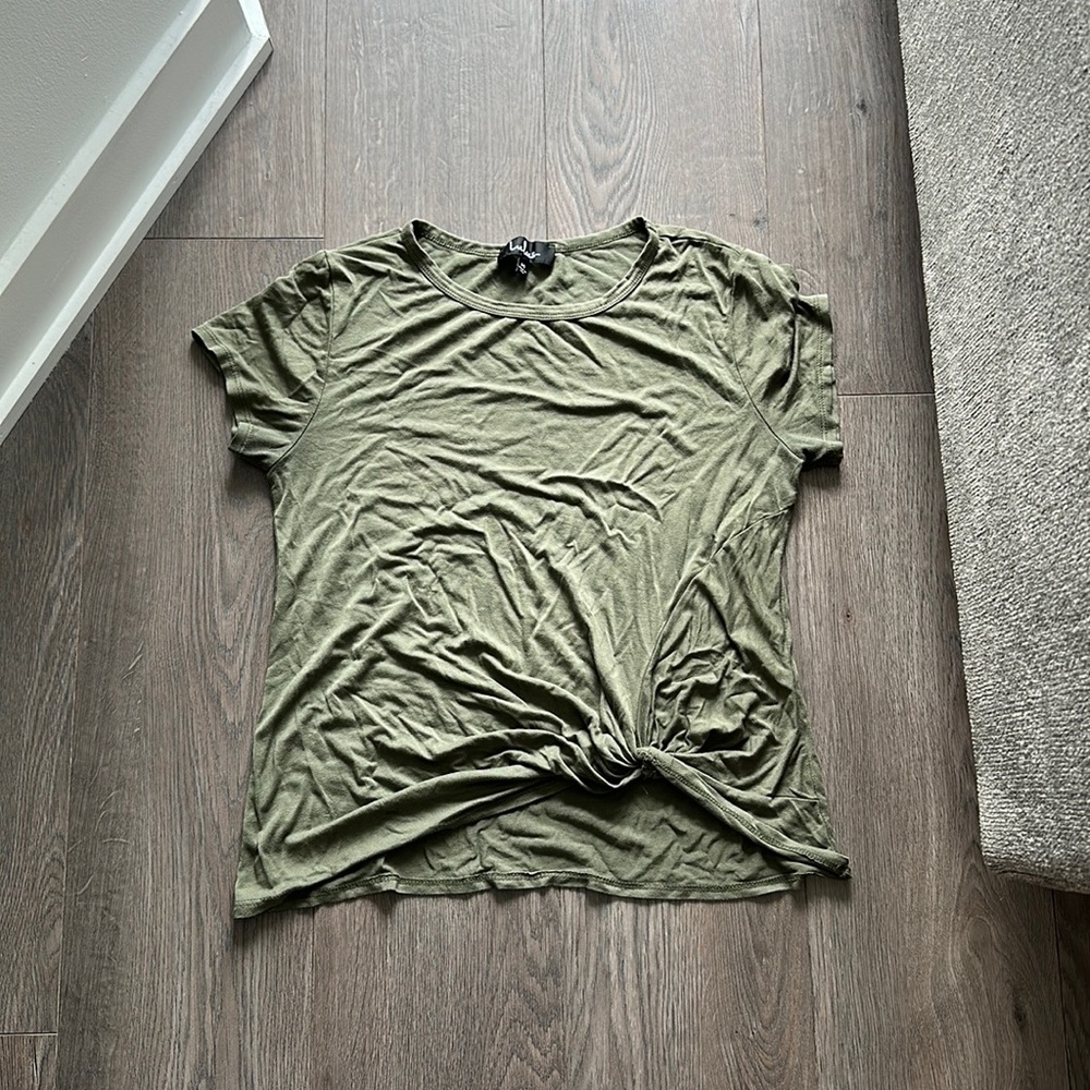 Olive green short sleeve shirt